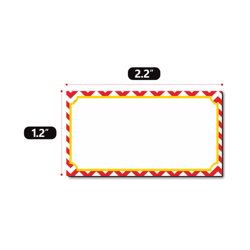 SpriteGru Magnetic Dry Erase Labels Name Plates White Board 40 Labels 8 Colors,2.2" x1.2" - Image 4